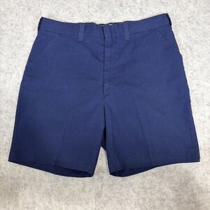 VTG Sears Perma-Prest Shorts Navy Size 36 Made in USA Vintage Preppy